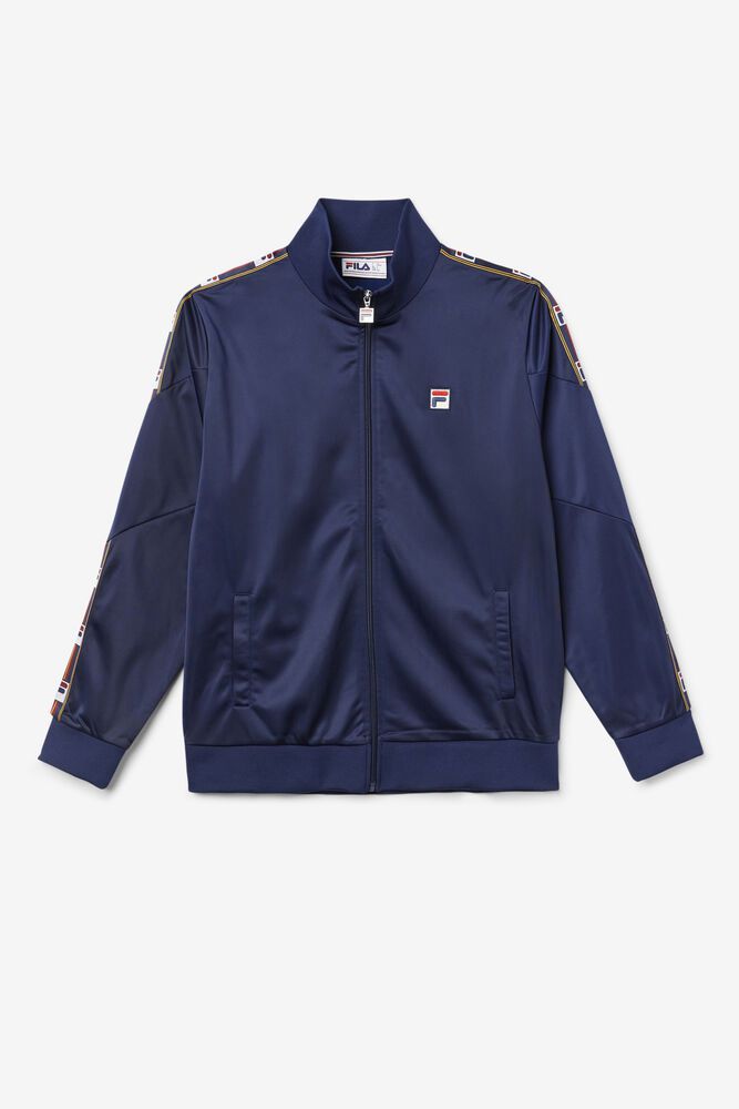 Fila Jacket Carson Track Mens Navy - India SAN-148927